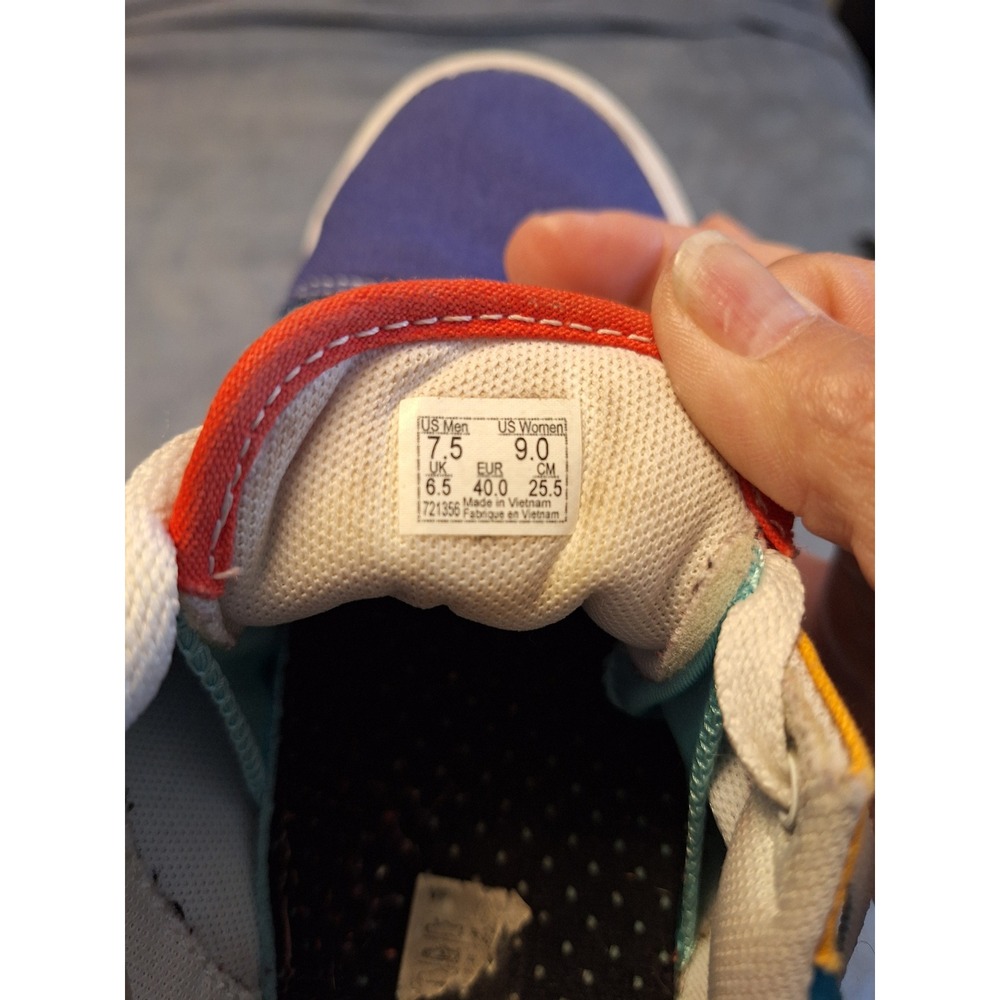 Vans Old Skool ComfyCush Colorblock Purple Teal Yellow Mens 7.5 Womens 9 Sneaker - Picture 6 of 6